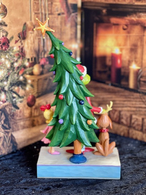 JIM SHORE GRINCH WITH TREE AND MAX & CINDY LOU 6006567