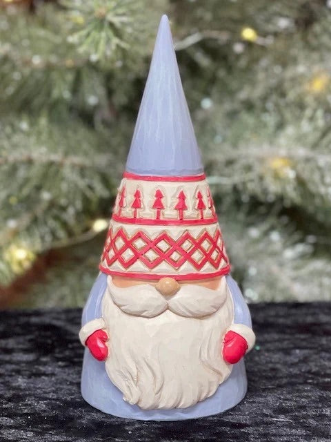 JIM SHORE HWC NORDIC NOEL GREY TREES HAT GNOME 6006624 