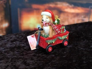 JIM SHORE COUNTRY LIVING DOG IN WAGON 6007444