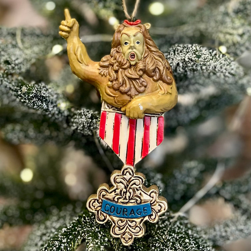 JIM SHORE WIZARD OF OZ - COWARDLY LION COURAGE HANGING ORNAMENT 6008313