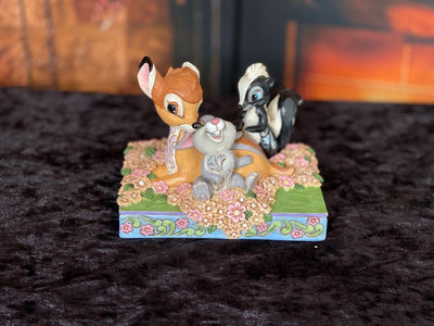 JIM SHORE DISNEY TRADITIONS - BAMBI & FRIENDS IN FLOWERS 6008318