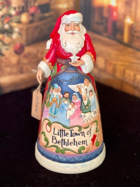 JIM SHORE HWC LITTLE TOWN OF BETHLEHEM SANTA 