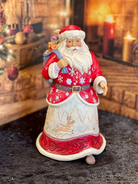 JIM SHORE HWC - SANTA WITH TOY BAG OVER SHOULDER 6008878