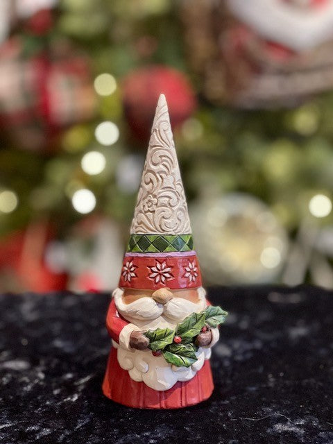JIM SHORE HWC - GNOME HOLDING HOLLY 6009180