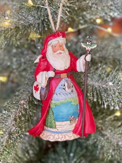 JIM SHORE HWC - CANADIAN SANTA HANGING ORNAMENT 6009467