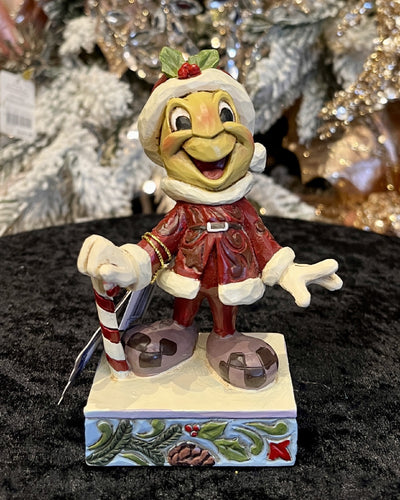 JIM SHORE DISNEY TRADITIONS - JIMINY SANTA - PINOCCHIO, BE WISE & BE MERRY 6008986