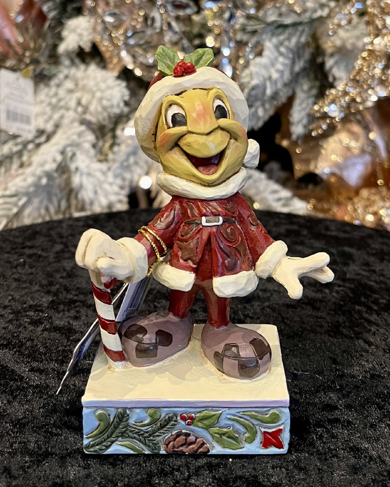 JIM SHORE DISNEY TRADITIONS - JIMINY SANTA - PINOCCHIO, BE WISE & BE MERRY 6008986