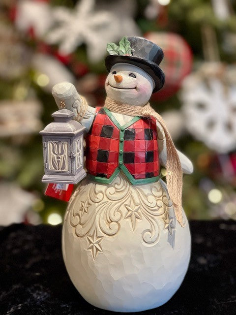JIM SHORE - FESTIVE AT THE FARMHOUSE SNOWMAN 6009127