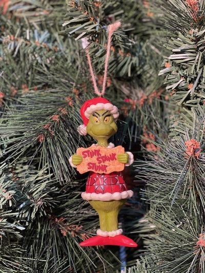 JIM SHORE GRINCH COLLECTION - GRINCH STINK STANK STUNK HANGING ORNAMENT 6009208