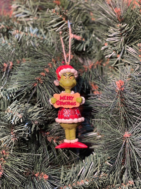 JIM SHORE GRINCH COLLECTION - MERRY GRINCHMAS HANGING ORNAMENT