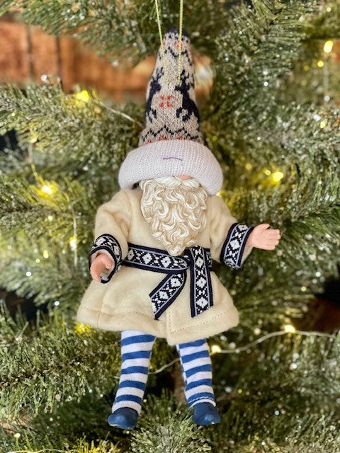 DEPT 56 ICE BLUE GNOME HANGING ORNAMENT 6011331