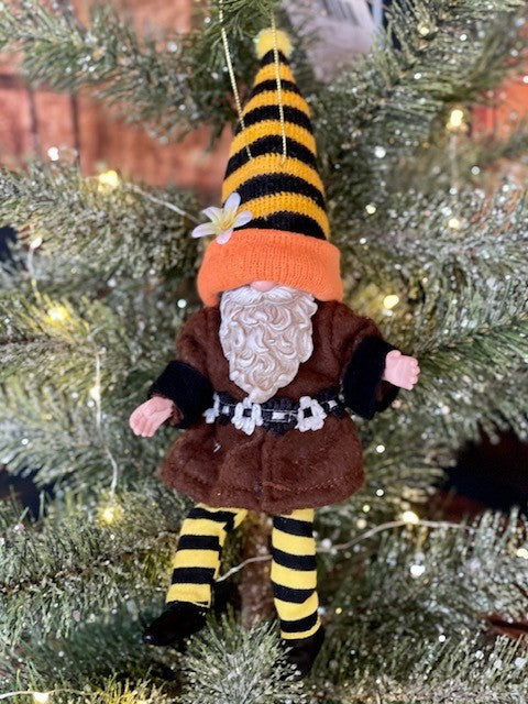 DEPT 56 BEES GNOME HANGING ORNAMENT 6011334