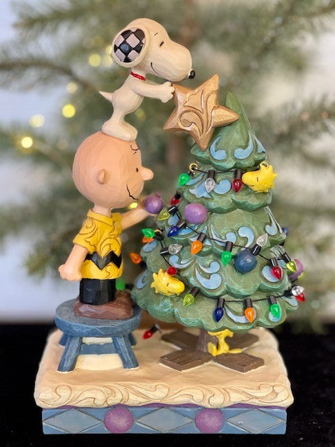 JIM SHORE PEANUTS 21CM CHARLIE BROWN AND SNOOPY DECORATION 6010321