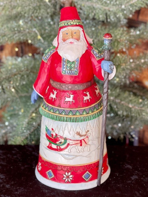 JIM SHORE HWC LAPLAND SANTA SLEIGH SCENE 6010814