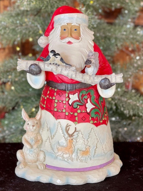 JIM SHORE HWC SANTA WITH ANIMALS 6010816
