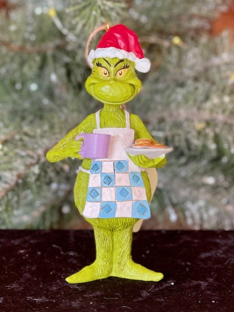 JIM SHORE GRINCH IN APRON HANGING ORNAMENT 6010786