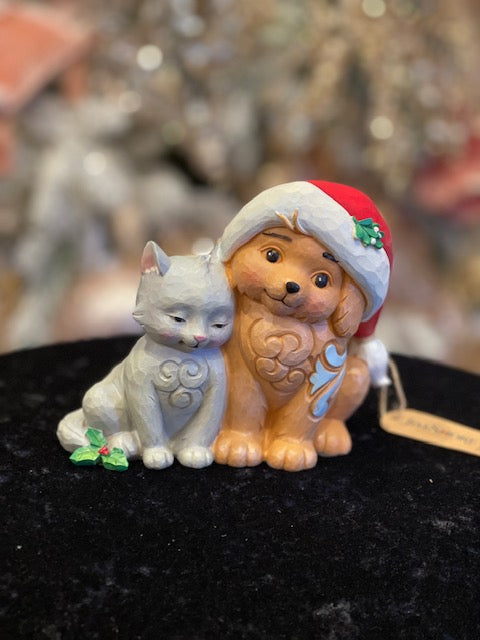 JIM SHORE HWC - CHRISTMAS KITTEN & PUPPY 6011485