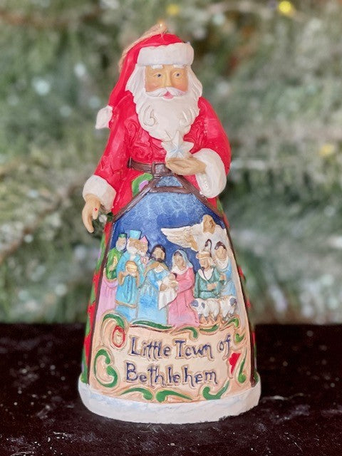 JIM SHORE SANTA LITTLE TOWN OF BETHLEHEM HANGING ORNAMENT 6011492