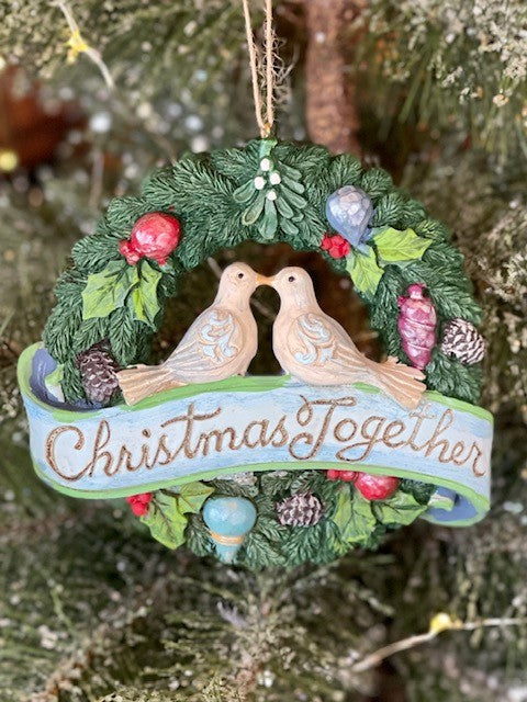 JIM SHORE HWC CHRISTMAS TOGETHER HANGING ORNAMENT 6011676