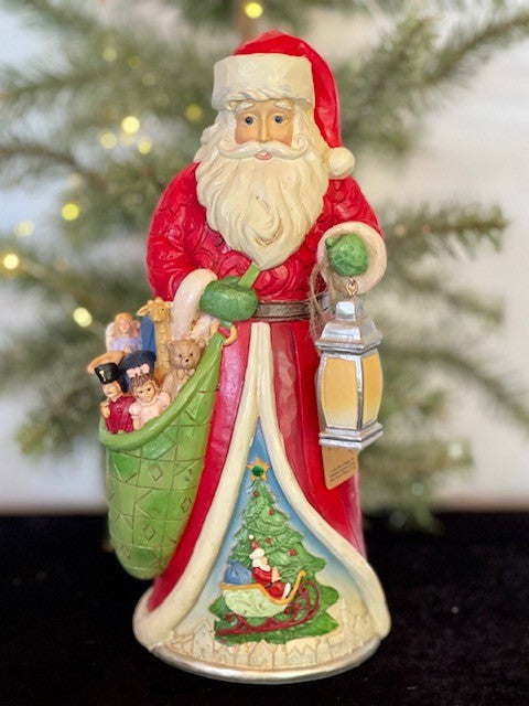 JIM SHORE HEARTWOOD CREEK 25CM SANTA WITH BAG OF TOYS 6010831