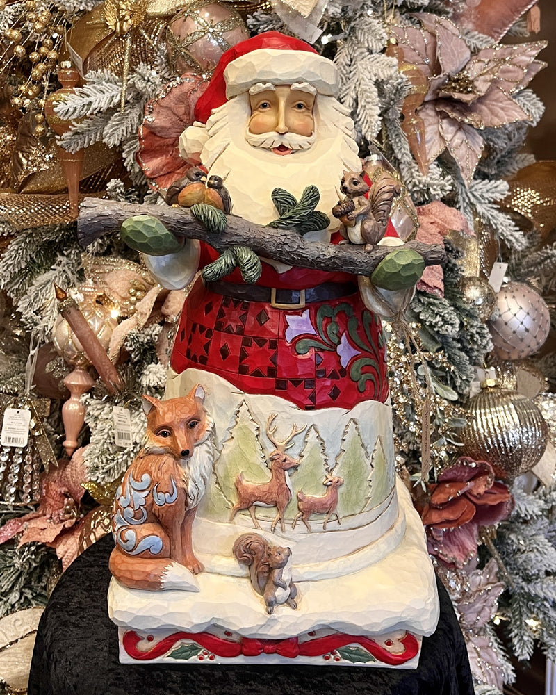 JIM SHORE HEARTWOOD CREEK - SANTA WITH ANIMALS STATUE 6012024