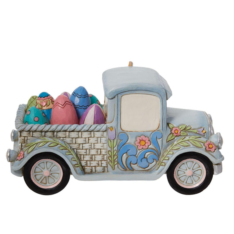JIM SHORE HEARTWOOD CREEK TRUCK WITH BUNNY & EGGS 6012444