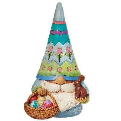 JIM SHORE HEARTWOOD CREEK  18CM EASTER GNOME WITH BASKET 6012586