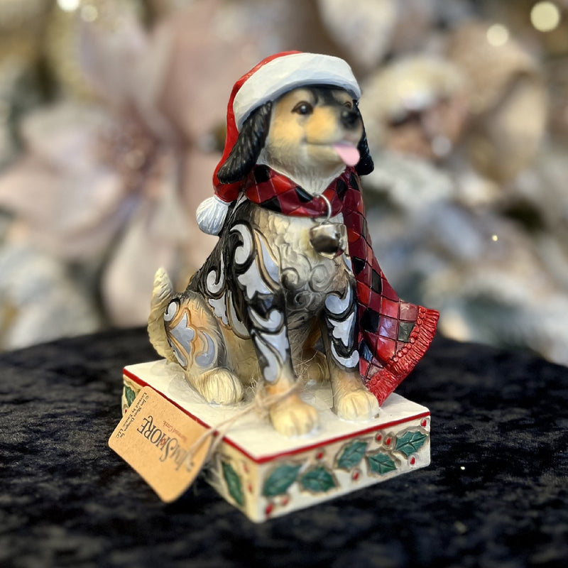 JIM SHORE HWC - HIGHLAND GLEN DOG WITH PLAID SCARF 6012867