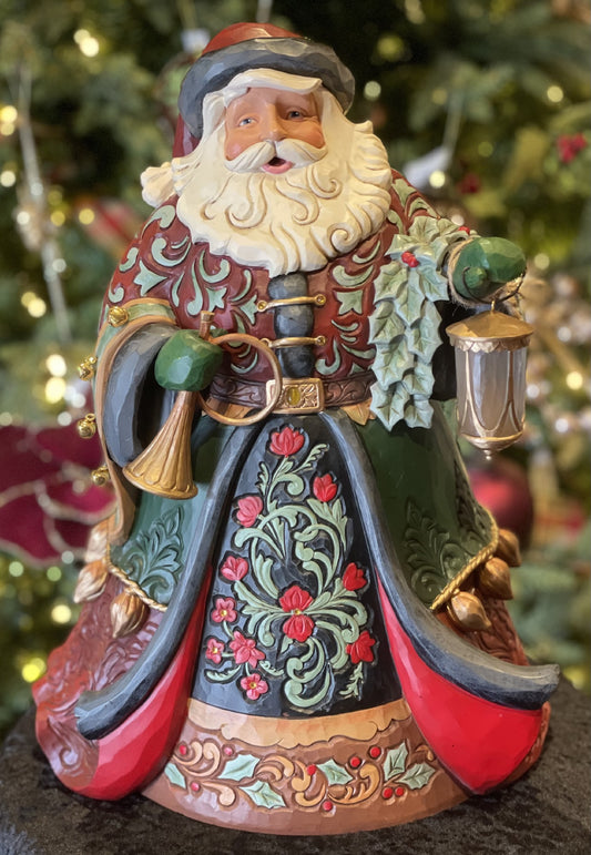 JIM SHORE HWC - HOLIDAY MANOR SANTA WITH LANTERN COLLECTOR'S EDITION 6012948