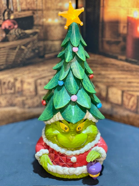 JIM SHORE GRINCH GNOME WITH TREE HAT 6012703
