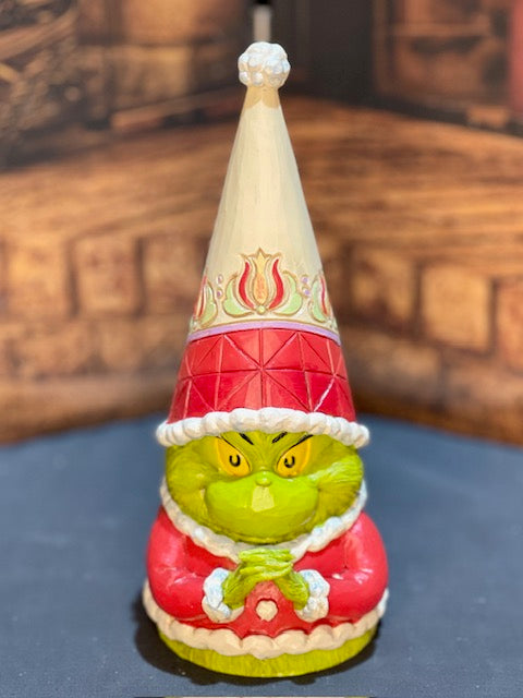 JIM SHORE GRINCH GNOME WITH CLENCHED HANDS 6012705