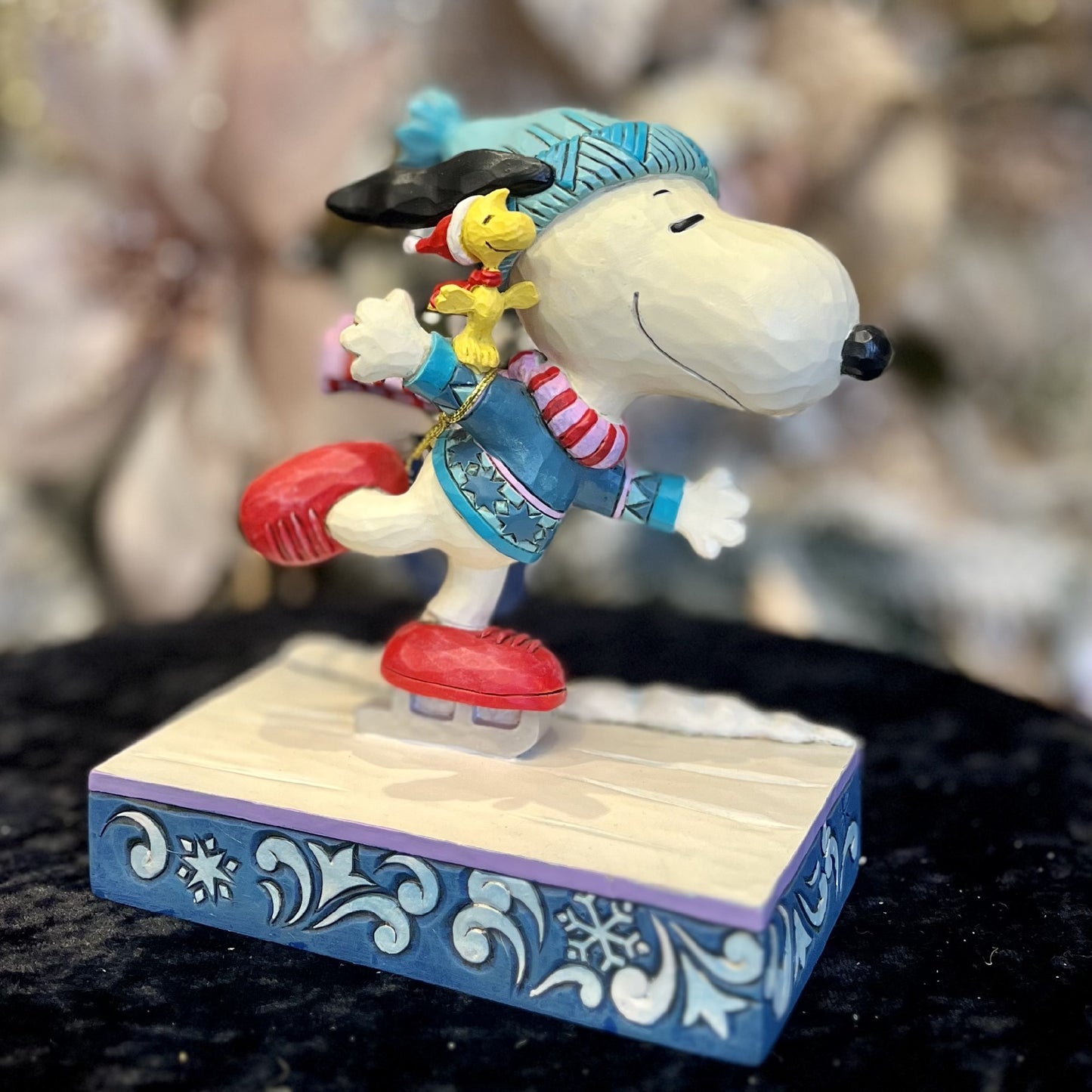 JIM SHORE - PEANUTS 15CM SNOOPY & WOODSTOCK SKATING 6013050