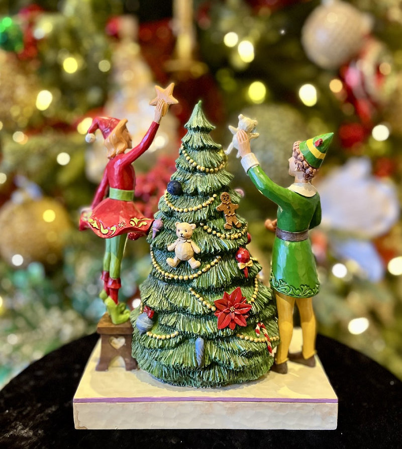 ELF BY JIM SHORE - BUDDY & JOVIE DECORATING TREE 6013939