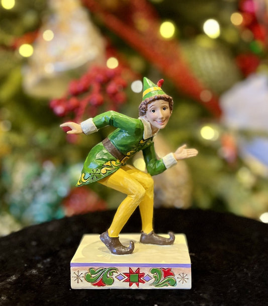 ELF BY JIM SHORE - BUDDY ELF IN CROUCHING POSE 6013940