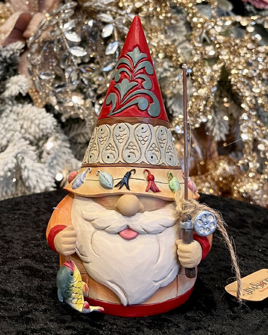 JIM SHORE HWC - FISHING GNOME - GONE FISHING 6014402