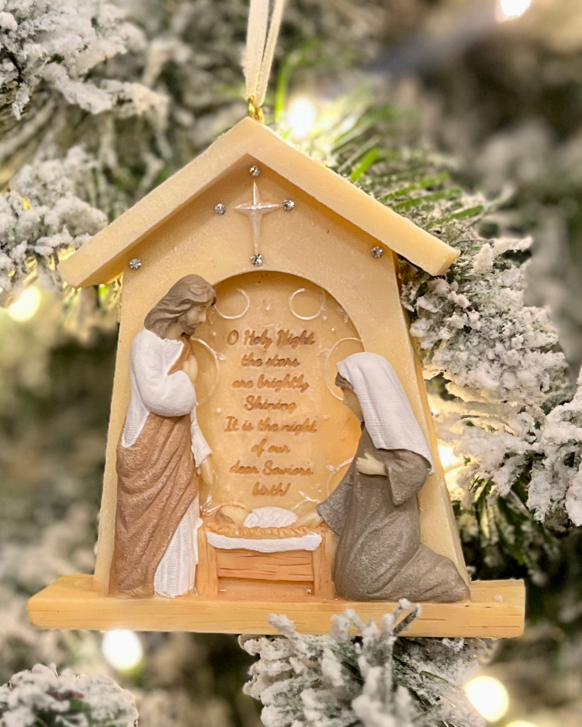 FOUNDATIONS - NATIVITY CRECHE HANGING ORNAMENT 6015147