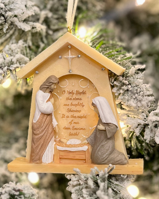 FOUNDATIONS - NATIVITY CRECHE HANGING ORNAMENT 6015147