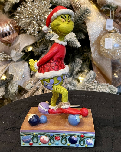 JIM SHORE GRINCH STEPPING ON ORNAMENTS 6015219