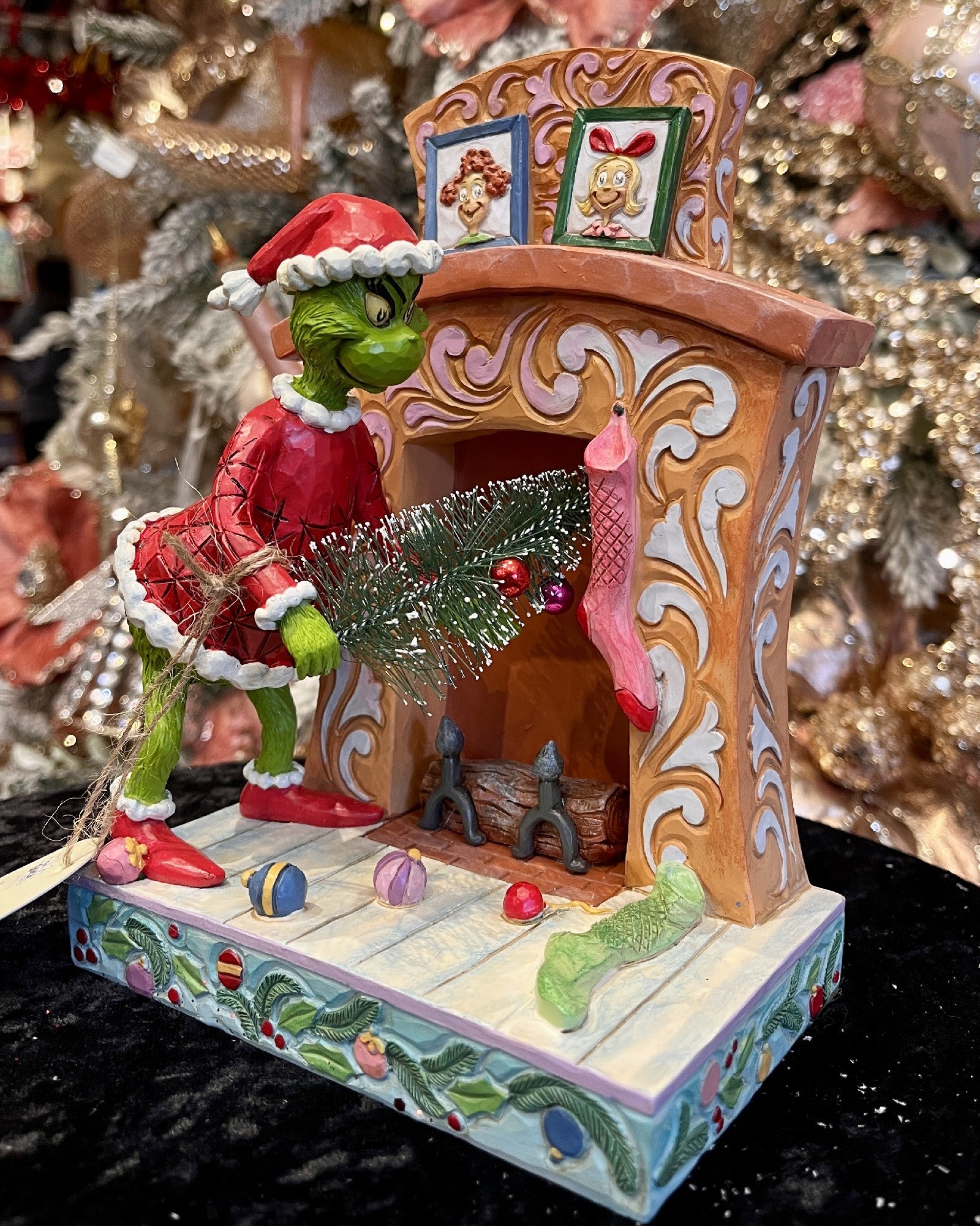 The Grinch by Jim Shore Grinch & Max Luminous Wreath Figurine The Grinch by Jim Shore Grinch & Max Luminous Wreath Figurine