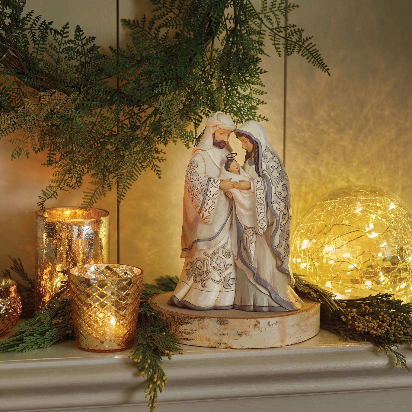 JIM SHORE HWC - WHITE WOODLAND NATIVITY - GREATEST GIFT OF ALL 6015162