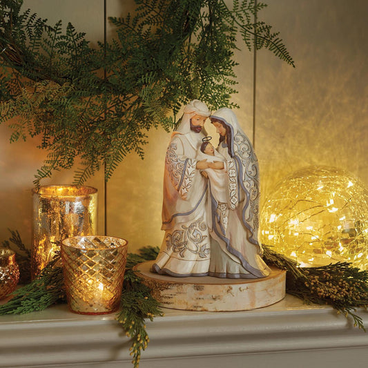 JIM SHORE HWC - WHITE WOODLAND NATIVITY - GREATEST GIFT OF ALL 6015162