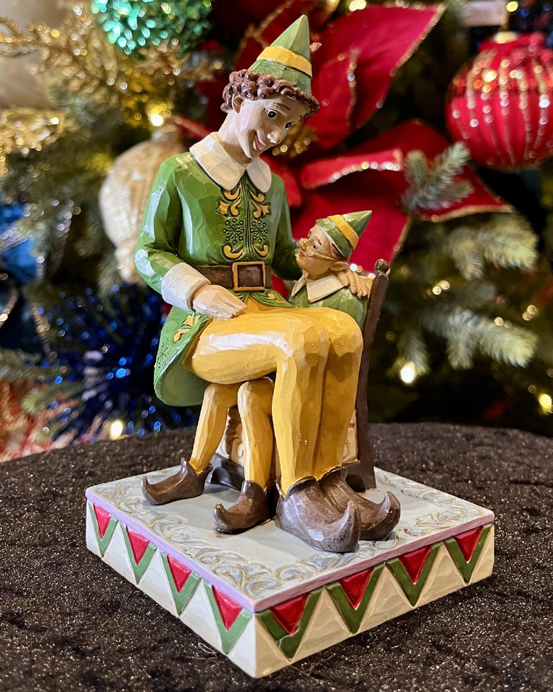 ELF BY JIM SHORE - BUDDY SITTING ON PAPA ELF 6015725