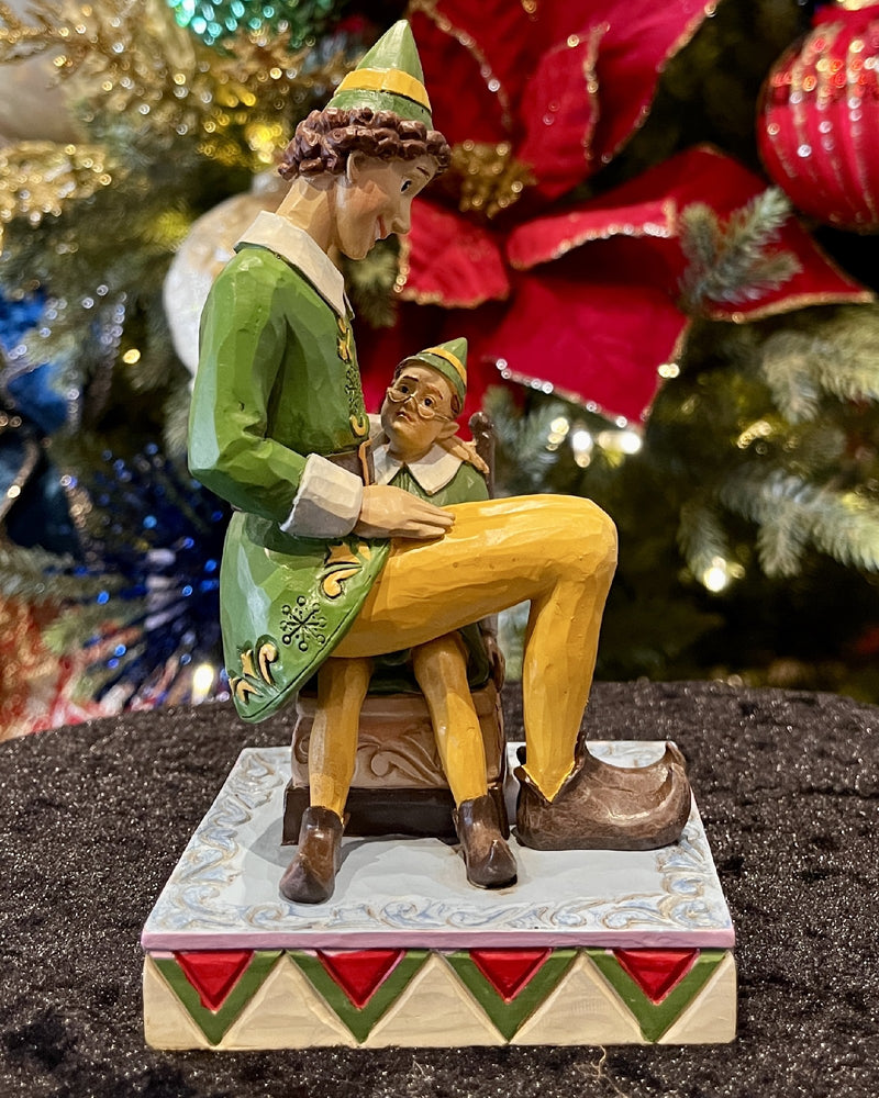 ELF BY JIM SHORE - BUDDY SITTING ON PAPA ELF 6015725