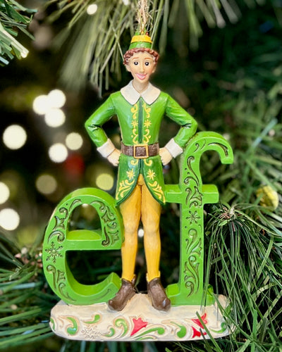 ELF BY JIM SHORE - BUDDY LETTER L HANGING ORNAMENT 6015728