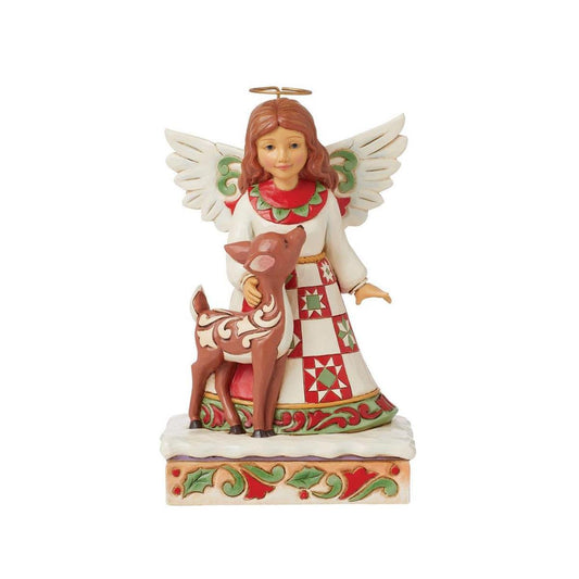 JIM SHORE HWC - ANGEL WITH DEER - AN ANGELIC TOUCH 6015532