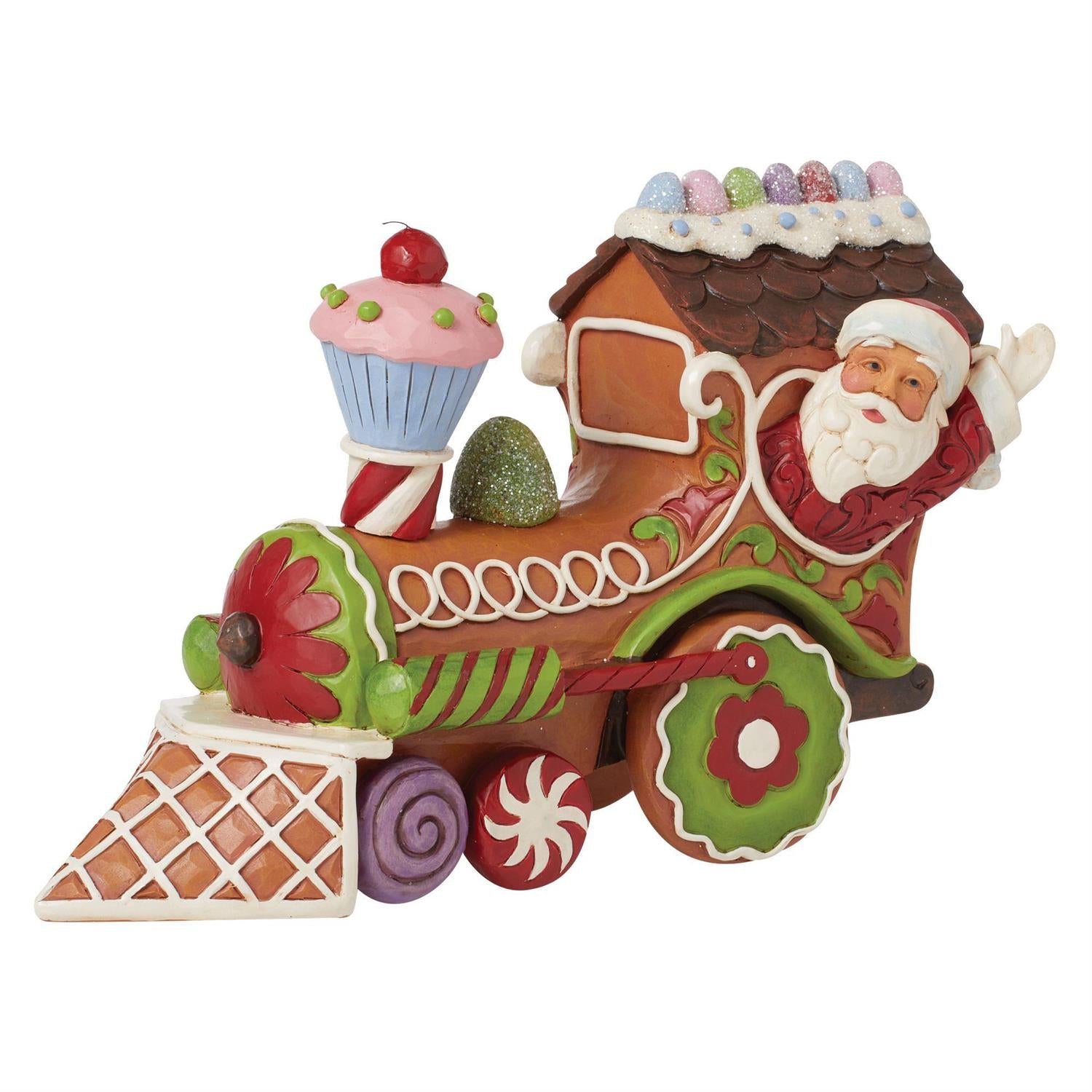 JIM SHORE HWC BAKING SPIRITS BRIGHT - SANTA'S ON HIS WAY TRAIN 6015432