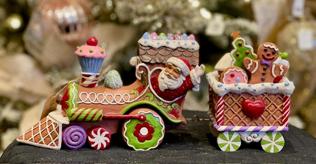 JIM SHORE HWC BAKING SPIRITS BRIGHT - SANTA'S ON HIS WAY TRAIN 6015432