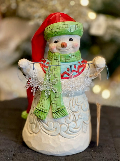 JIM SHORE HWC - SNOWMAN WITH LONG HAT - SNOW WONDER 6015459