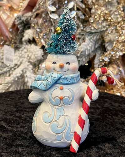 JIM SHORE HWC - SNOWMAN WITH SISAL TREE HAT 6015468