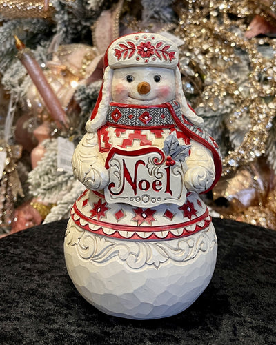 JIM SHORE HWC NORDIC NOEL - SIGNS OF CHRISTMAS SNOWMAN 6015483